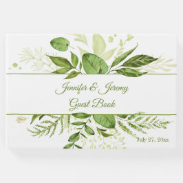 Libro De Visitas Boda Botánico Rústico de Bosques Silvestres