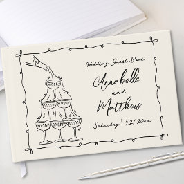 Libro De Visitas Boda caprichoso de mano de cosecha caprichosa