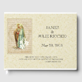 Libro De Visitas Boda católica tradicional bendecida Virgen María