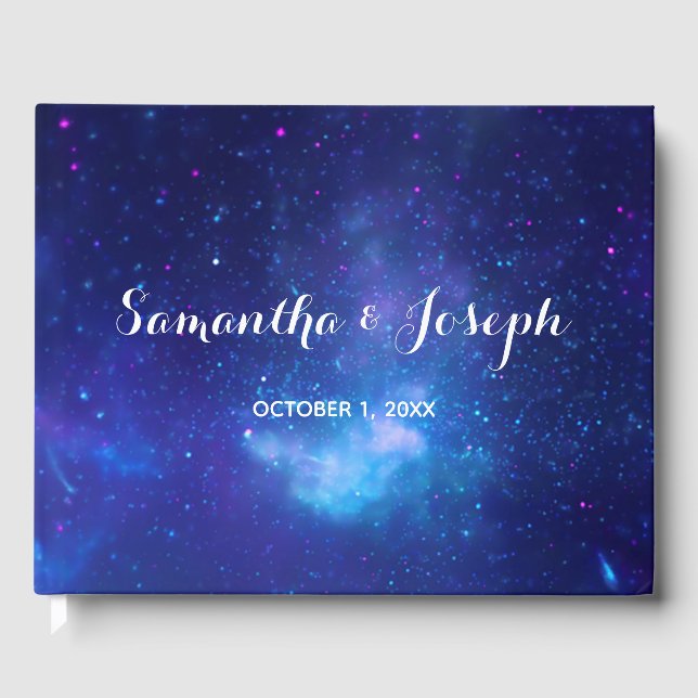 Libro De Visitas Boda celeste Aqua Blue (Anverso)