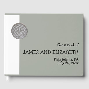 Libro De Visitas Boda Celta Personalizada Moderna y Minimalista
