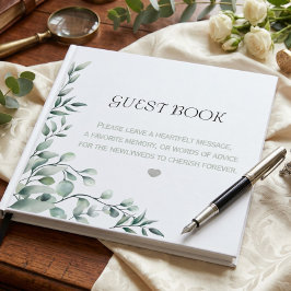 Libro De Visitas Boda Clásica Moderna con Estética Suave y Elegante