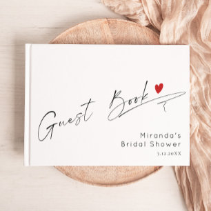 Libro De Visitas Boda con letra moderna minimalista