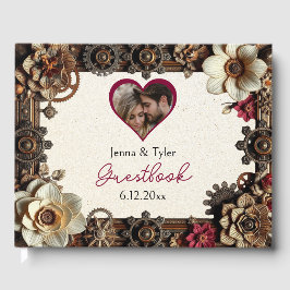 Libro De Visitas Boda con temas góticos de Steampunk personalizado