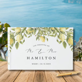 Libro De Visitas Boda costero amarillo Lemon amalfi
