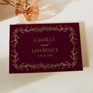 Libro De Visitas Boda Cuadro Floral Toile Champagne Borgoña