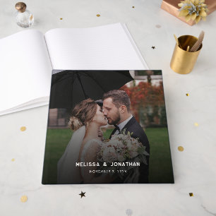 Libro De Visitas Boda de 1 Foto Moderna