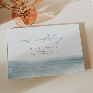 Libro De Visitas Boda de acuarela costera de marea baja