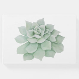 Libro De Visitas Boda de acuarela de cactus suave verde