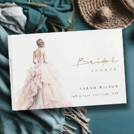 Libro De Visitas Boda de acuarela moderna ducha de novias con traje