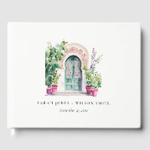 Boda de acuarela tropical marroquí