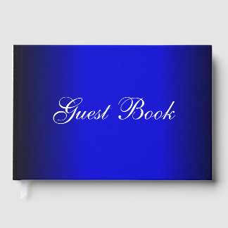 Libro De Visitas Boda de azul cobalto y negro