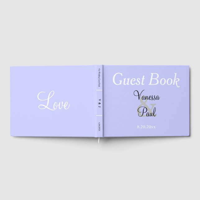 Libro De Visitas Boda de bonito Periwinkle (Lleno)