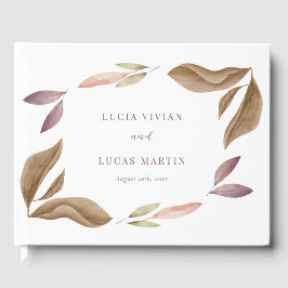 Libro De Visitas Boda de caída de acuarela