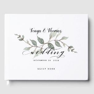 Libro De Visitas Boda de caligrafía de fuente de intercambio