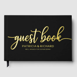 Libro De Visitas Boda de caligrafía de Moda simple