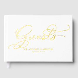 Libro De Visitas Boda de Caligrafía Elegante Moderna