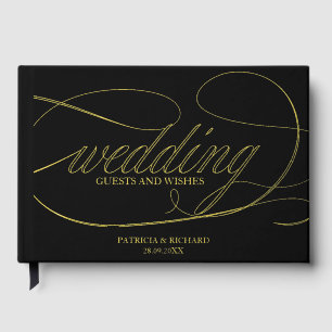 Libro De Visitas Boda de Caligrafía Elegante Moderna