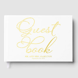 Libro De Visitas Boda de Caligrafía Elegante Moderna