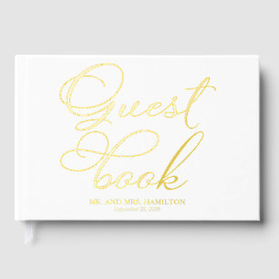 Libro De Visitas Boda de Caligrafía Elegante Moderna