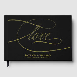 Libro De Visitas Boda de caligrafía elegante y de amor moderno