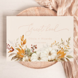 Libro De Visitas Boda de caligrafía moderna otoño