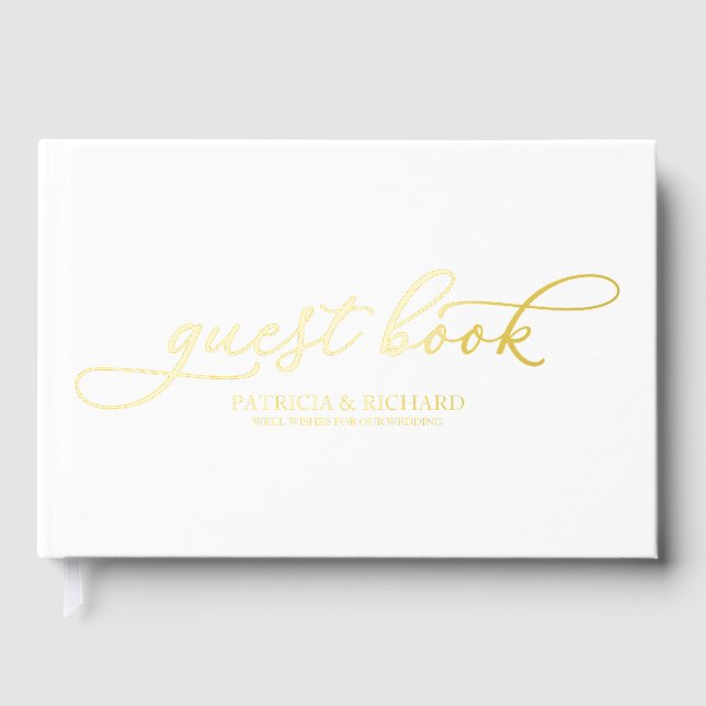 Libro De Visitas Boda de Caligrafía Moderna y Elegante (Anverso)