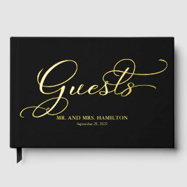 Libro De Visitas Boda de Caligrafía Moderna y Elegante