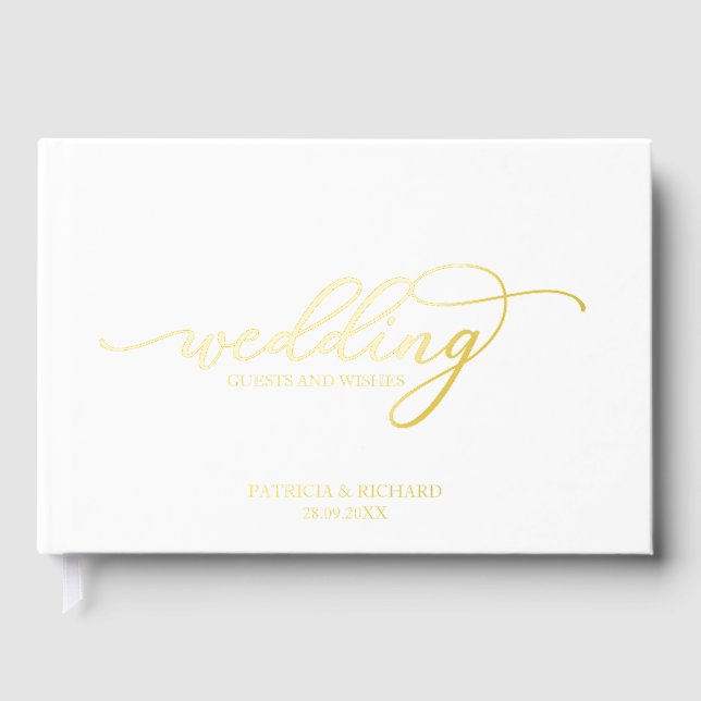 Libro De Visitas Boda de Caligrafía Moderna y Elegante (Anverso)
