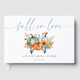 Libro De Visitas Boda de Campo Boho Chic con Calabaza Otoñal