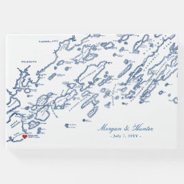 Libro De Visitas Boda de Cape Elizabeth Maine Casco Bay