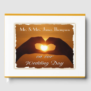 Libro De Visitas Boda de captura personalizada del atardecer
