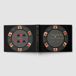 Libro De Visitas Boda de Casino de Chip Gold Poker de lujo