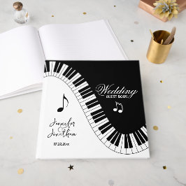 Libro De Visitas Boda de Cayos de piano de músicos creativos