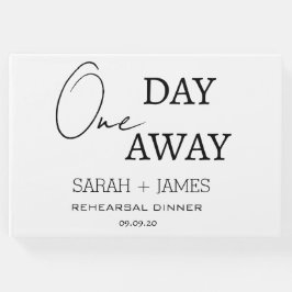 Libro De Visitas Boda de cena de ensayo de White One Day