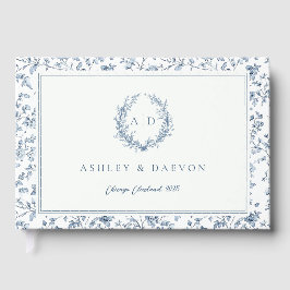 Libro De Visitas Boda de Chinoisería Azul