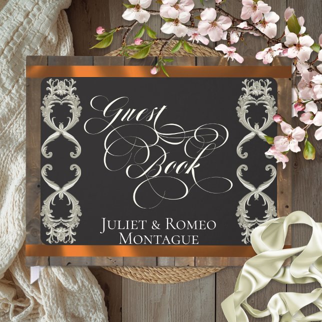 Libro De Visitas Boda de cinta y corazón - Cobre (Subido por el creador)
