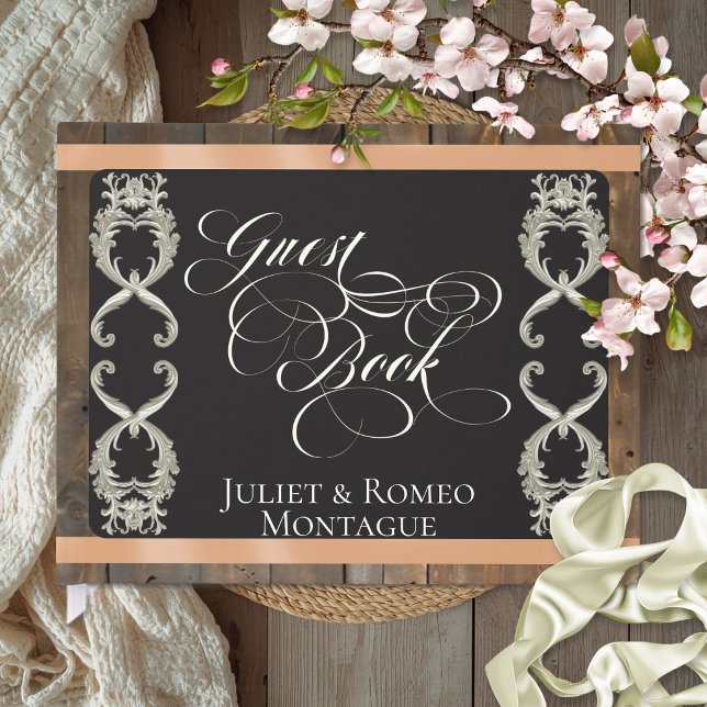 Libro De Visitas Boda de cinta y corazón - Melocotón (Subido por el creador)