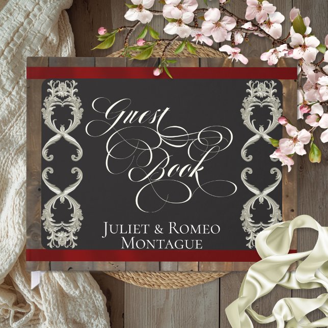 Libro De Visitas Boda de cinta y corazón - Rojo (Subido por el creador)