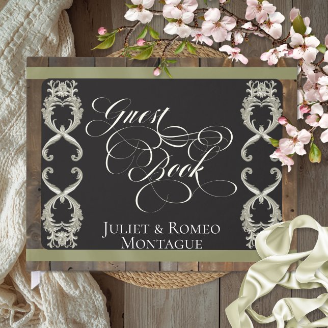 Libro De Visitas Boda de cinta y corazón - Salvia (Subido por el creador)