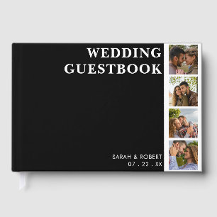 Libro De Visitas Boda de Collage de fotos en blanco y negro