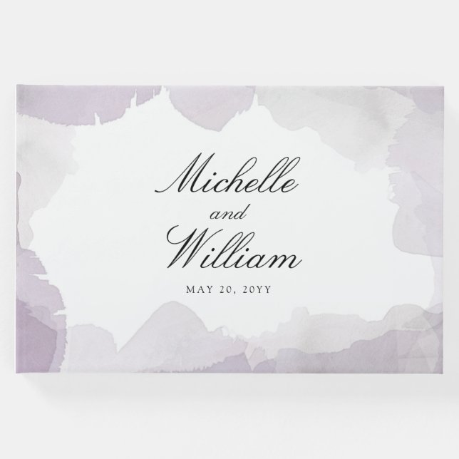 Libro De Visitas Boda de Debonair Lavender (Anverso)