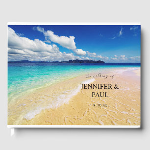 Libro De Visitas Boda de destino de playa tropical