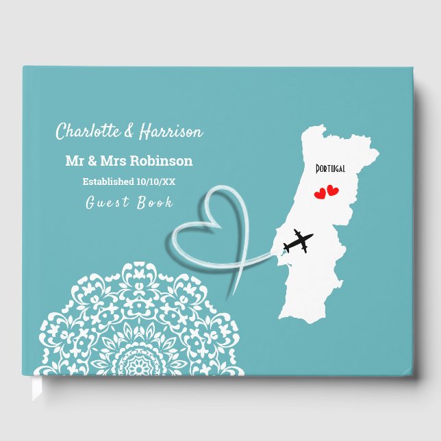 Libro De Visitas Boda de destino de Portugal (Anverso)