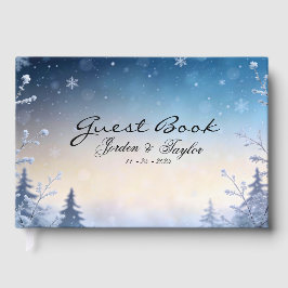 Libro De Visitas Boda de Ensueño de Invierno Suave