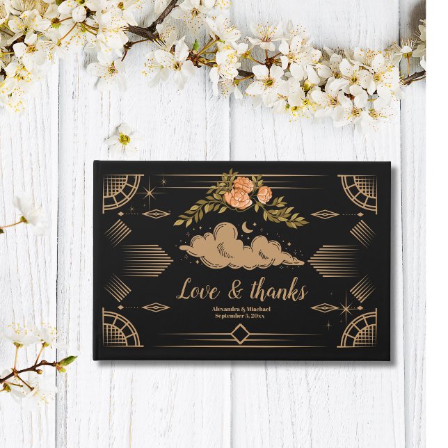 Libro De Visitas Boda de estrellas negras celestes de medianoche (Subido por el creador)