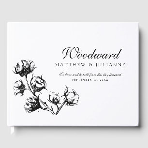 Libro De Visitas Boda de Etching de la Planta de Bolón de Algodón N