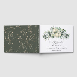 Libro De Visitas Boda de eucalipto verde