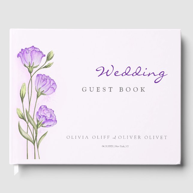 Libro De Visitas Boda de Eustomas Morados (Anverso)