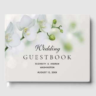 Libro De Visitas Boda de flores de orquídea